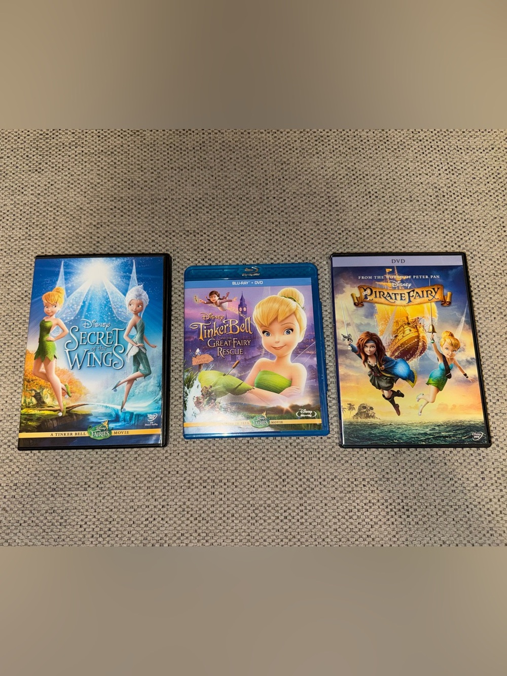 3 Disney Tinkerbell DVDs